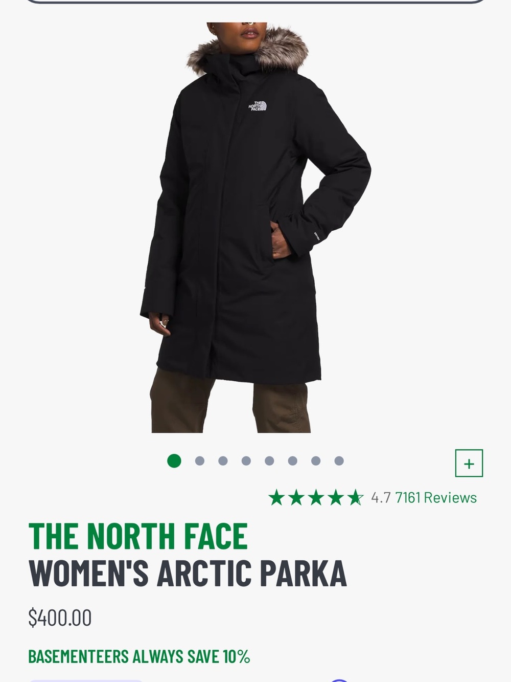 The North Face Arctic Parka size XS